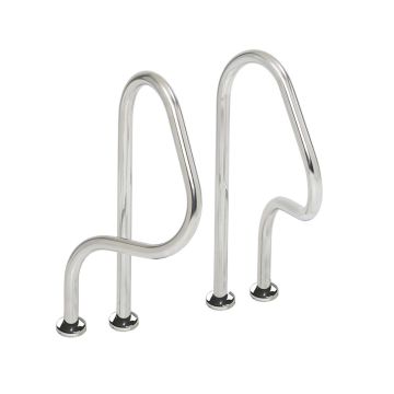S.R. Smith Pretzel Bend Hand Rails Flanged (Pair) - Pool Rail
