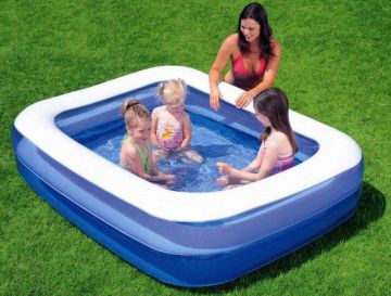 Aquafun 2 Ring Transparent  Pool - Inflatable Pool - 160x160 cm (EXTRA LARGE Size)