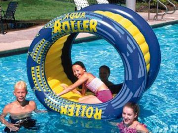 AquaFun Aqua Roller - Inflatable pool air Lounger / Toy / Rocker - 156x 91cm 