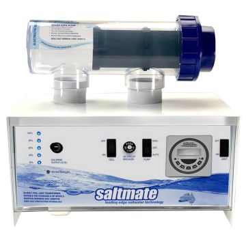 Saltmate SMT120 Deluxe Standard Saltwater Chlorinator w/Timer, Battery Backup and 12V Transformer