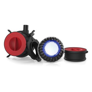 Spa Electrics Atom EMC Series 1 x Single Colour (Blue/White) LED Pool Light w/ Concrete Mounting Kit