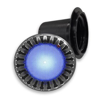 Spa Electrics Atom EMC Series 1 x Blue LED Colour Pool Light w/ Concrete 50mm Nicheless Adapter