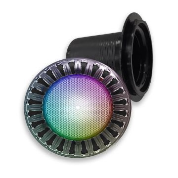 Spa Electrics Atom EMC Series 1 x Multi Plus RGB+W LED Colour Pool Light w/ Concrete 50mm Nicheless Adapter