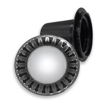 Spa Electrics Atom EMC Series 1 x White LED Colour Pool Light w/ Concrete 50mm Nicheless Adapter