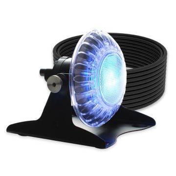 Spa Electrics Atom EMP Series 1 x Blue LED Colour Pool Light w/ Pond Mounting Kit and 20M Cable