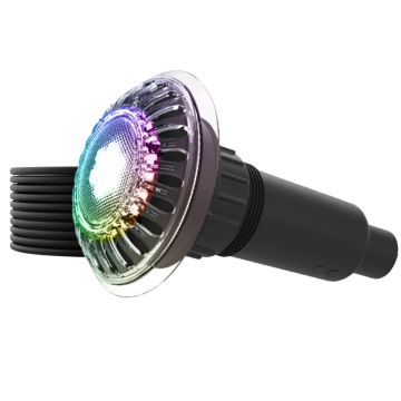 Spa Electrics Atom EMV Series 1 x Multi RGB LED Colour Pool Light w/ Vinyl Mounting Kit and 20M Cable