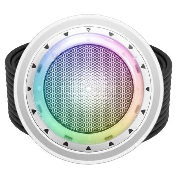Spa Electrics Photon GKC Series 1 x Multi RGB LED Colour Surface Mount Pool Light w/ Concrete Mounting Kit and 20M Cable