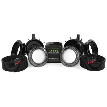 Spa Electrics Quantum WNC Series 2 x White LED Colour Pool Light w/ Concrete Mounting Kit, 20M Cable and Dual LV50 Transformer