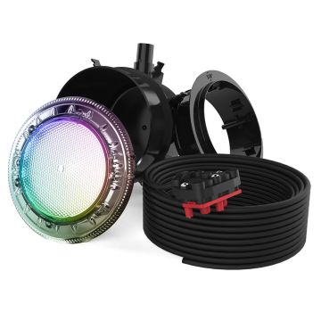 Spa Electrics Quantum WNC Series 1 x Multi RGB LED Colour Pool Light w/ Concrete Mounting Kit and 20M Cable