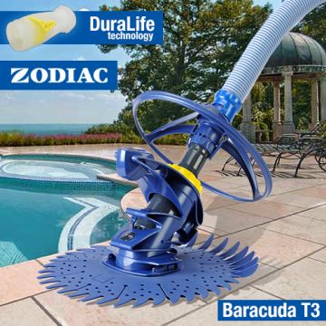 Zodiac T3 Baracuda Pool Cleaner - Above & In Ground - Wall Climber
