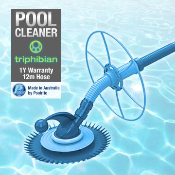 Poolrite Triphibian Swimming Pool Cleaner - Above & In Ground - Wall Climber