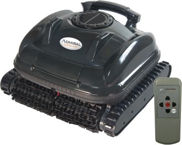 Waterco Admiral Ultra NAV Robotic Pool Cleaner w/Remote & Caddy. Wall, Floor, Waterline, Steps + Scrubber