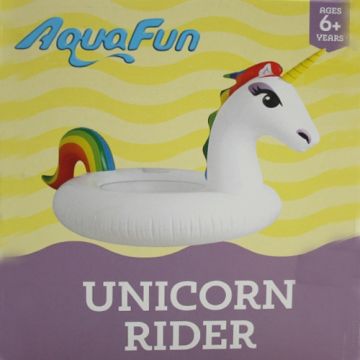 AquaFun Unicorn Rider - Inflatable Ride-On Pool Float