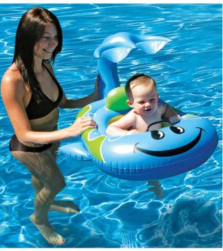 Aquafun Whale Baby Seat Pool Rider with Top - Swimming Pool Toy / Float 