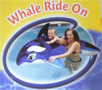 Aquafun Whale Ride On Swimming Pool Toy / Float 