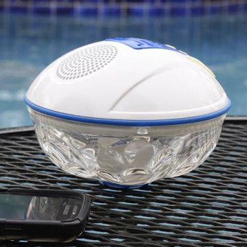 G.A.M.E Floating Bluetooth Speaker & Light Show for iPhone & Android - Wireless, Rechargeable & Waterproof (White)