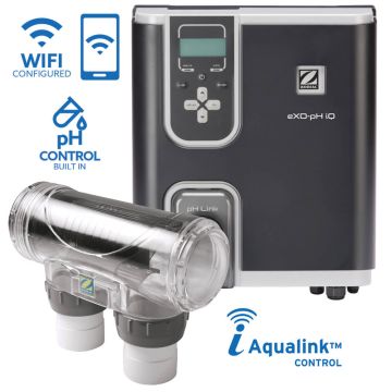 Zodiac eXO iQ pH Large Self-Cleaning Salt and Mineral Pool Water Chlorinator w/ WiFi, Timer & Battery Backup