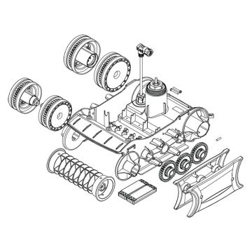 Zodiac FreeRider FR200 Complete Chassis R1066000 (Light Grey) – Genuine Pool Cleaner Spare Part