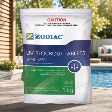 Zodiac UV Blockout Chlorine Stabiliser Tablets 1kg – Pool Chemical