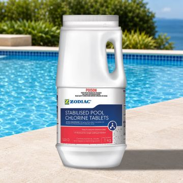 Zodiac Stabilised Pool Chlorine Tablets 1kg – Pool Chemical (DG)