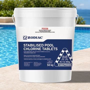Zodiac Stabilised Pool Chlorine Tablets 50kg – Pool Chemical (DG)