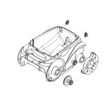 Zodiac Vortex Pro VX65 iQ Main Housing 4WD White R0531201 - Genuine Pool Cleaner Spare Part