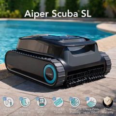 Aiper Scuba SL Cordless Robotic Pool Cleaner w/ WavePath Navigation. Floor, Walls, Waterline
