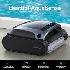 Beatbot AquaSense Cordless Robotic Pool Cleaner w/ Dual-Group Roller Brushes, CleverNav Navigation, SonicSense Sensors & App Control. Floor, Walls, Waterline