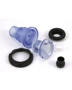 *NLA - Use E-4222-GR + E-4834* - Balboa Jet Duo Directional - Black and Clear Body  - Spa Spare Part
