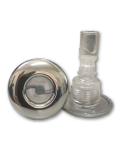 Rising Dragon 2" Single Pulse Jet S/Steel and Grey(Clear) RD-223-2417DS - Spa Spare Part