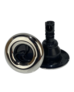 Rising Dragon 4" Single Pulse Jet Stainless Steel and Black RD-203-4411S - Spa Spare Part
