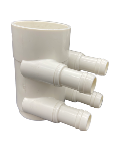 Manifold Water 4 Port - 19mm x 50mm (Plugged End) E-4077 - Spa Spare Part