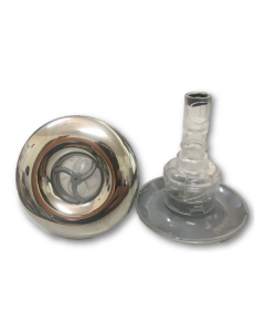 Rising Dragon 3" Single Pulse Jet S/Steel and Grey(Clear) RD-203-3417DS - Spa Spare Part