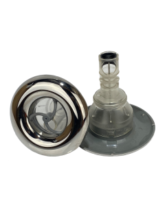 Rising Dragon 4" Single Pulse Jet S/Steel and Grey(Clear) RD-203-4417DS - Spa Spare Part
