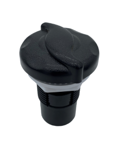 Rising Dragon 1" Air Control Scalloped S Cover - Black RD-601-2050-1 - Spa Spare Part