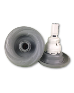 LA Spas Grey Power Storm Directional Jet with Logo LA-PL-40037 - Spa Spare Part