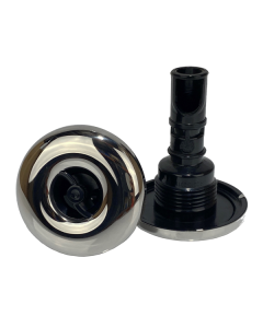 Rising Dragon 2" Spinning Jet Stainless Steel and Black RD-223-2411S - Spa Spare Part