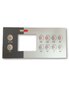 Gecko TSC-4/K-4 10 Button Overlay G-9916-100761 - Spa Spare Part