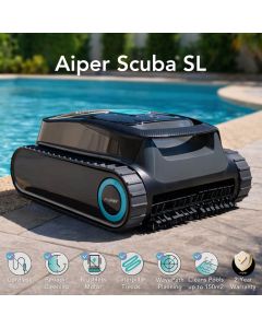Aiper Scuba SL Cordless Robotic Pool Cleaner w/ WavePath Navigation. Floor, Walls, Waterline