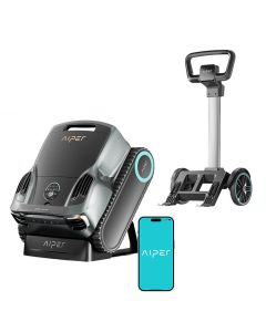 Aiper Scuba X1 Pro Max All-in-One Cordless Robotic Pool Cleaner w/ Caddy, FlexiPath 2.0 Navigation, Mapping, Intelligent Suction & App Control. Floor, Walls, Waterline, Surface, Elevated Platforms