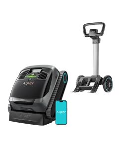 Aiper Scuba X1 Cordless Robotic Pool Cleaner w/ Caddy, WavePath Navigation & App Control. Floor, Walls, Waterline