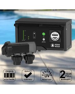 AquaSolis CLS+15 Self-Cleaning Salt and Mineral Pool Water Chlorinator w/ Timer & Battery Backup (Retrofits Astral E/VX/V/eQ/Halo)