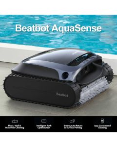 Beatbot AquaSense Cordless Robotic Pool Cleaner w/ Dual-Group Roller Brushes, CleverNav Navigation, SonicSense Sensors & App Control. Floor, Walls, Waterline