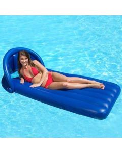 AquaFun Canopy Mattress - Inflatable Air Bed - Blue or yellow