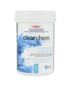 Clearchem Multi Action Chlorine Tabs 1kg- Pool Chemical (DG)