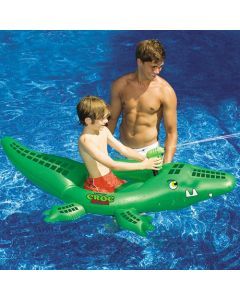 SwimSportz Croc Attack Ride On / Squirter - Swimming Pool Toy / Float 