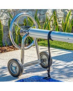 Sunline Deluxe Stainless Steel Mobile Reel / Roller for Pool Blankets / Covers - 100mm Tube