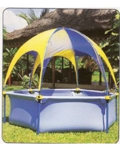 Aquafun Jessie Metal Frame wading Pool with Jet Spray - 200x200x45 cm (EXTRA LARGE Size)