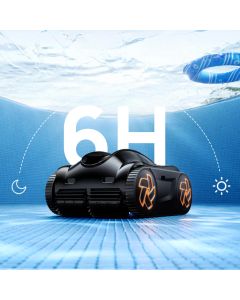 iGarden K60 Cordless Robotic Pool Cleaner w/ 3D S-Path Navigation, AI Timer, Turbo Mode, Touchscreen & App Control. Floor, Walls, Waterline