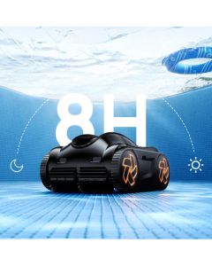 iGarden K80 Cordless Robotic Pool Cleaner w/ 3D S-Path Navigation, AI Timer, Turbo Mode, Touchscreen & App Control. Floor, Walls, Waterline